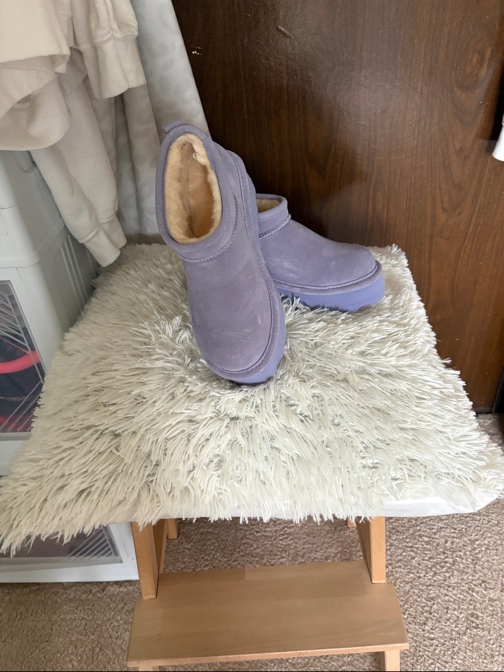 BearPaw Lilac Suede Ankle Booties